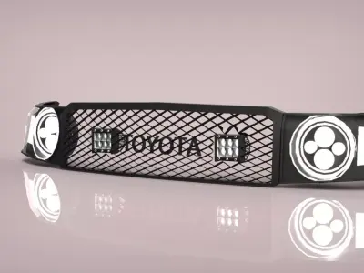 LED GRILLE FOR LAND CRUISER J76 Low-poly 3D model