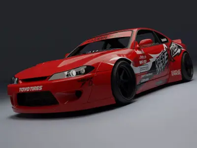 Nissan Silvia S15   Low-poly 3D model