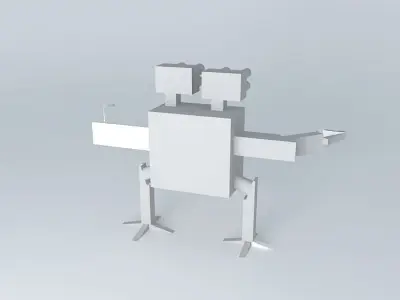walker robot with eyes Free 3D model