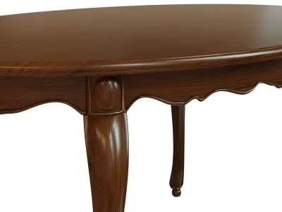 Classic wood table 1500 3D model