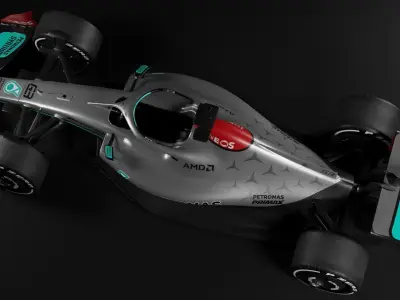 F1 2022 Mercedes Livery Low-poly 3D model
