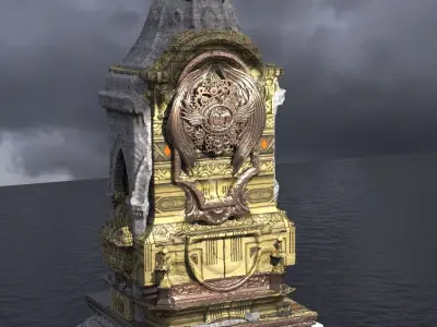 Steampunk Medieval Tower Baroque 3D model