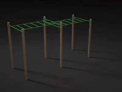 Workout 4 pull up bar 3D model