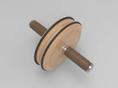 Huhu Dumbbell Roll Low-poly 3D model