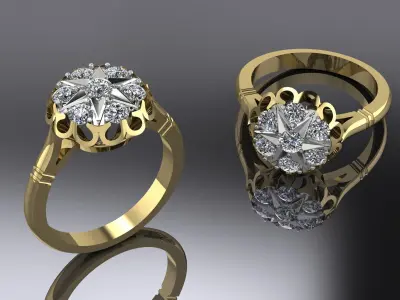 Jewelry Ring Gold 3D print model 37