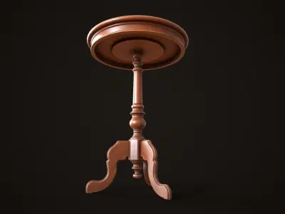 Vintage bedside table Low-poly 3D model