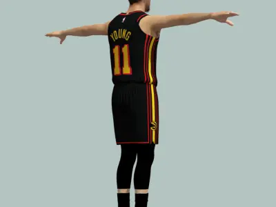 T-Pose Trae Young Atlanta Hawks NBA 3D model