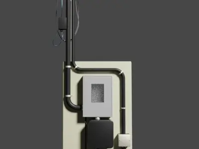 Cartoon Fusebox Wall 3D model