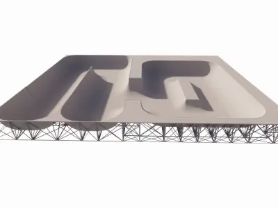 Skatepark-Skate Park PACK 3D model