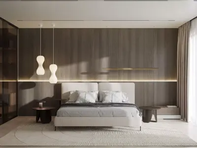 Luxury master bedroom 3D model