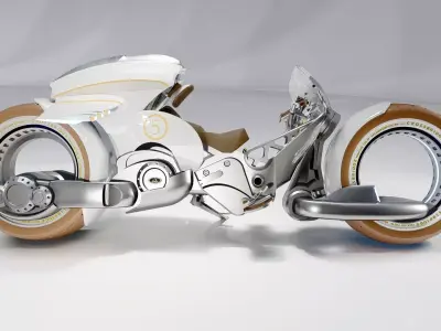 Futuristic Motorcycle 3D model by Alpha92