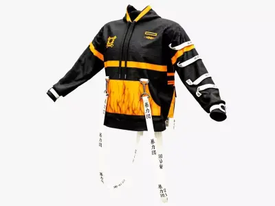 HipHop Hoodie Low-poly 3D model