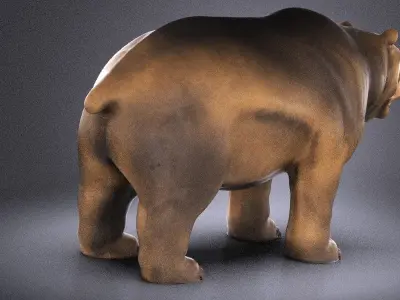 Wallstreet Bear Sculpture 3D model