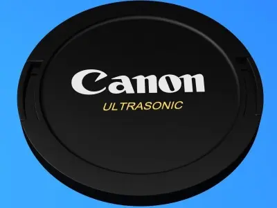 50mm Canon lens and lens cap 3D model