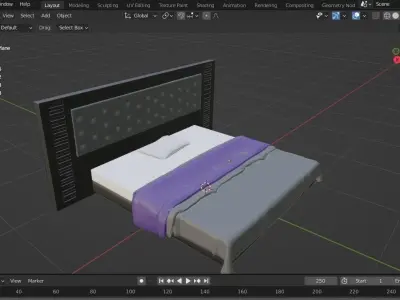 BED MODELS-5 PIECES 3D Model Collection