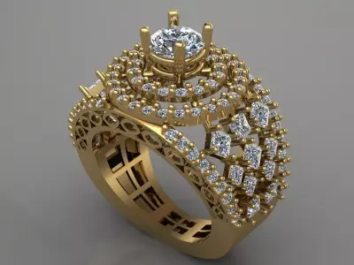 Ring design 3D print model