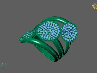 STL 3DM Print Ready Women Diamond Ring Lightweight Printable  3D print model 112