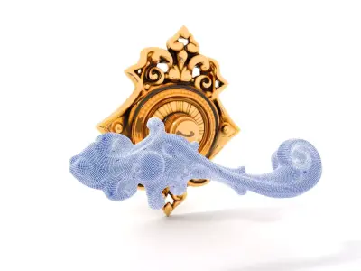 Ornate Gold Handle model pack Low-poly 3D model