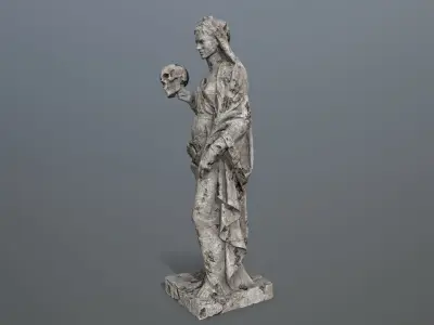 Afrodit Statue Low-poly 3D model