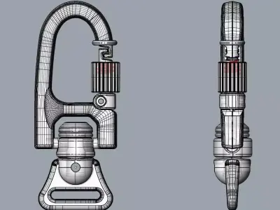 Luxury Metal Bag Hook  Premium Purse Carabiner  3D print model