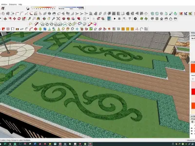 Backyard design 3d model 2020 3D model