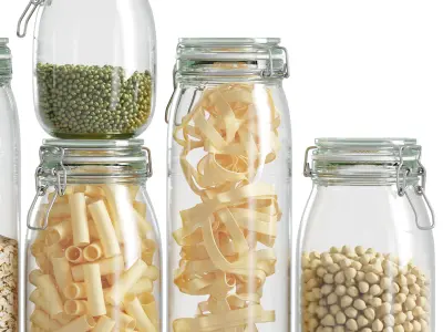 glass jar set 3D model