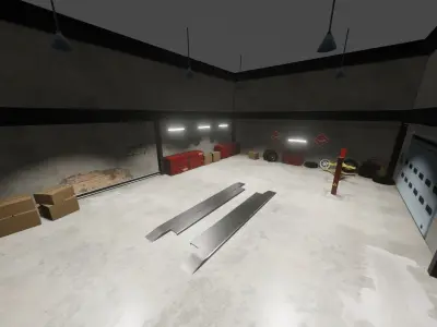 Garage Low-poly 3D model get