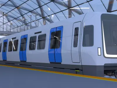 Stockholm metro station 3D model