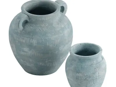 Chambray Artisan Handcrafted Ceramic Vases 3D model