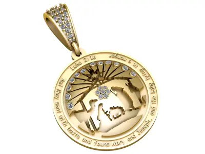 LUCK 2016 COIN PENDANT 3D PRINTABLE MODEL  3D print model