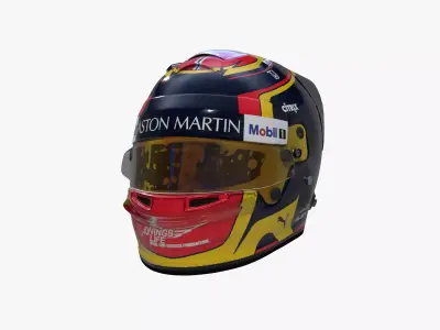 Albon helmet 2019 Low-poly 3D model