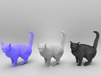 Cat 25 Low-poly 3D model