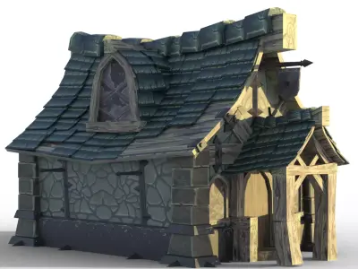 Blacksmith Fantacy House 3D model