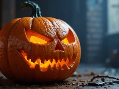 Carved Pumpkin Lantern  Halloween Jack-o Lantern  3D Model Low-poly 3D model