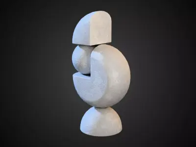 Balance Corner Sculpture Low-poly 3D model