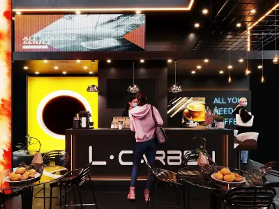 Exhibit design pavilion 3D model Low-poly 3D model