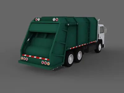 Vehicle Pack Utility Truck Bus Low-poly 3D model