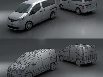 Nissan NV200 Low-poly 3D model