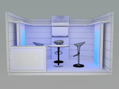 Booth Exhibition Stand a405c 3D model