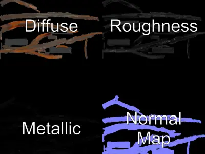 Modern Art Sculpture Model Pack Low-poly 3D model