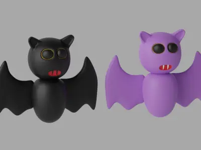 Cartoon Bat 3D model