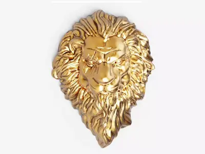 lion head cnc printable jewelry silver 3D model 3D print model
