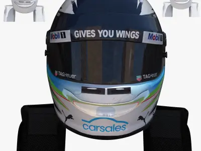 Ricciardo helmet 2017 Low-poly 3D model