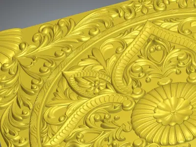 MANDLA - wood carved wall art 3D model