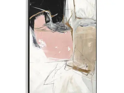 Plaster Two Photo Frame 517 Low-poly 3D model