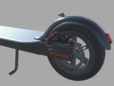 Electric KickBoard Low-poly 3D model