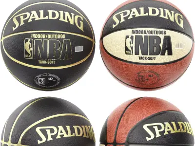 spalding nba snake basketball ball 3D model