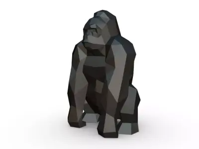 gorilla figure 3D print model