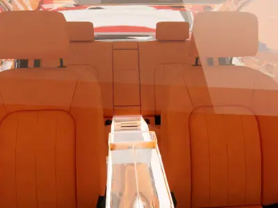 Transparent Car Model for Interior Display Low-poly 3D model