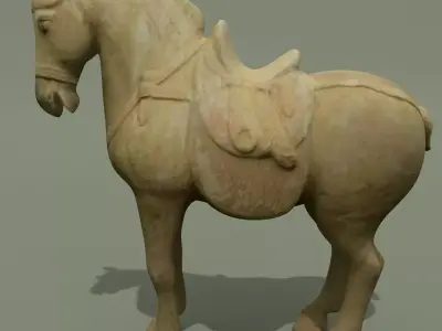 Horse Statuette J 3D model